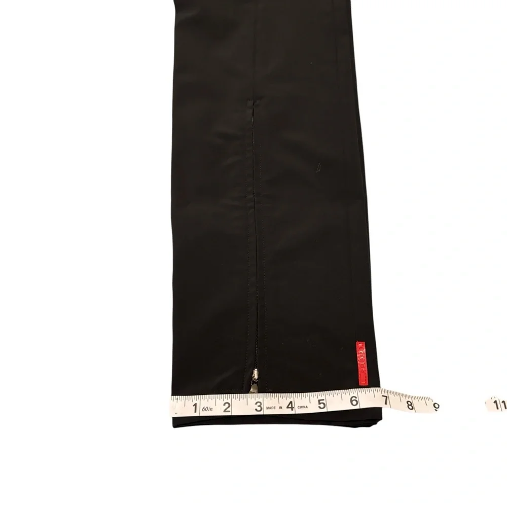Prada Linea Rossa Womens Technical Sports Stretch Pants Black Zip Hem Size 40 - Picture 11 of 12
